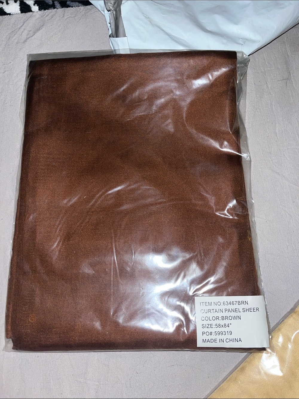 Brown Sheer Curtain Panels